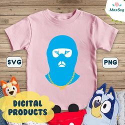 Funny Detroit Grit Blue Ski Mask SVG