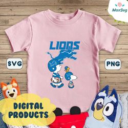 Charlie Brown Snoopy The Peanuts Detroit Lions SVG