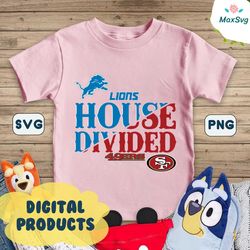 House Divided Detroit Lions vs San Francisco 49ers SVG