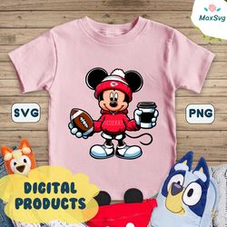 Mickey Mouse Kansas City Chiefs Coffee Cup SVG