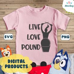 Live Love Pound Cardio Drumming SVG File,Cardio Girl Drummer svg,Drum Sticks svg -Commercial/Personal Use- Cricut