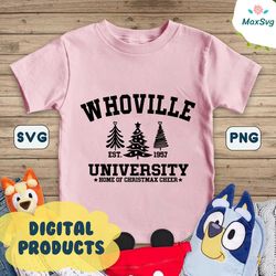 Whoville University SVG, Whoville Svg, Christmas Svg, Grinch Svg, Whoville University Cut Files, Cricut, Silhouette, Png