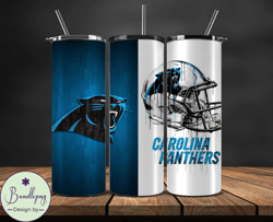 Carolina Panthers Tumbler Wrap, NFL Logo Tumbler Png, NFL Design Png-03