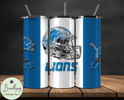Detroit Lions Tumbler Wrap, NFL Logo Tumbler Png, NFL Design Png-24