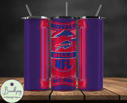 Buffalo Bills Tumbler Wrap, NFL Logo Tumbler Png, NFL Design Png-103