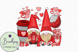 Gnome Love Coffee Valentines Day SVG Design 105