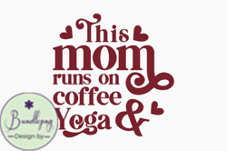 This Mom Runs on Retro Funny Mom SVG Design 335