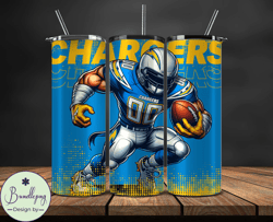 Los Angeles Chargers NFL Tumbler Wraps, Tumbler Wrap Png, Football Png, Logo NFL Team, Tumbler Design 18