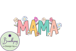 Mama Flowers Floral Mothers Day Mom PNG Design 40