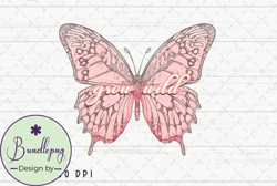 Grow Wild Butterfly Retro Vintage PNG Design 14