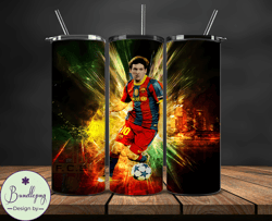 Lionel  Messi Tumbler Wrap ,Messi Skinny Tumbler Wrap PNG, Design by Bundlepng 04