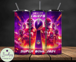 Kansas City Chiefs Super Bowl Tumbler Png, Super Bowl 2024 Tumbler Wrap 39
