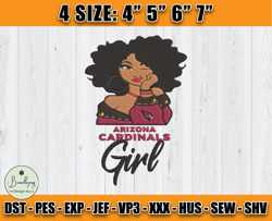 Cardinals Embroidery, NFL Girls Embroidery, NFL Machine Embroidery Digital, 4 sizes Machine Emb Files -12 -Bundlepng