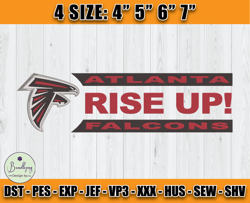 Atlanta Falcons Embroidery, NFL Falcons Embroidery, NFL Machine Embroidery Digital, 4 sizes Machine Emb Files-03-Bundlep