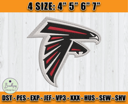 Atlanta Falcons Embroidery, NFL Falcons Embroidery, NFL Machine Embroidery Digital, 4 sizes Machine Emb Files-18-Bundlep