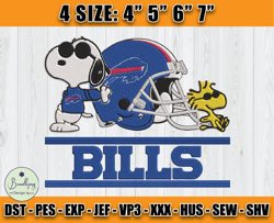 Buffalo Bills Embroidery, Snoopy Embroidery, NFL Machine Embroidery Digital, 4 sizes Machine Emb Files-01-Bundlepng