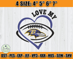 Ravens Embroidery, NFL Ravens Embroidery, NFL Machine Embroidery Digital, 4 sizes Machine Emb Files-06-Bundlepng