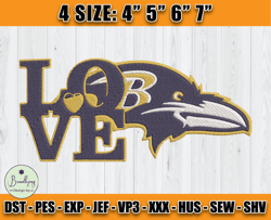 Ravens Embroidery, NFL Ravens Embroidery, NFL Machine Embroidery Digital, 4 sizes Machine Emb Files -20-Bundlepng