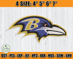 Ravens Embroidery, NFL Ravens Embroidery, NFL Machine Embroidery Digital, 4 sizes Machine Emb Files -21-Bundlepng