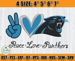 Panthers Embroidery, NFL Panthers Embroidery, NFL Machine Embroidery Digital, 4 sizes Machine Emb Files -24 Bundlepng
