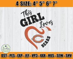 Chicago Bears Embroidery, NFL Bears Embroidery, NFL Machine Embroidery Digital, 4 sizes Machine Emb Files - 06 Bundlepng