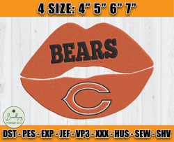 Chicago Bears Embroidery, NFL Girls Embroidery, NFL Machine Embroidery Digital, 4 sizes Machine Emb Files -12 Bundlepng