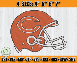 Chicago Bears Embroidery, NFL Bears Embroidery, NFL Machine Embroidery Digital, 4 sizes Machine Emb Files - 16 Bundlepng