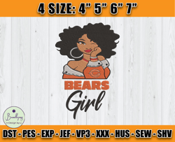 Chicago Bears Embroidery, Betty Boop Embroidery, NFL Machine Embroidery Digital, 4 sizes Machine Emb Files -20 Bundlepng