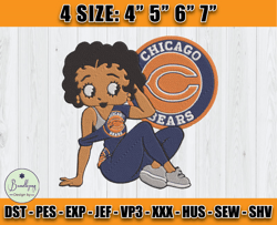 Chicago Bears Embroidery, Unicorn Embroidery, NFL Machine Embroidery Digital, 4 sizes Machine Emb Files -23 Bundlepng