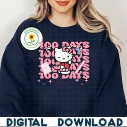 100 Days Of School Cartoon Shirt Png, Happy 100 Days Of School Png