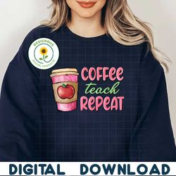 Coffee teach repeat PNG file, Happy Valentine Png
