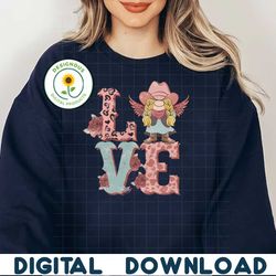Cowgril Love PNG file, Happy Valentine Pn