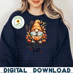 Hello Fall Y'all Gnomes PNG Digital Download