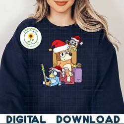 Merry Blueymas SVG, Christmas Dog And Friend Svg
