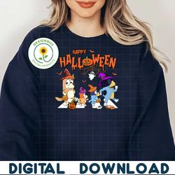 Celebrate Halloween with Bluey PNG, Happy halloween PNG