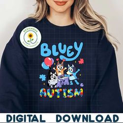 Bluey Autism Accept Understand Love SVG