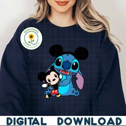 Cute Disney Stitch and Mickey SVG