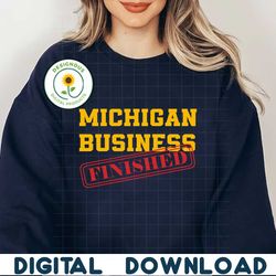 Retro Michigan Business Is Finished SVG