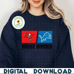 Buccaneers vs Detroit Lions House Divided SVG