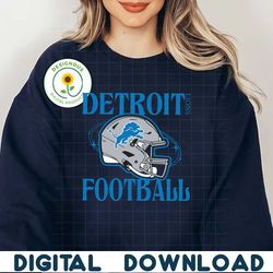 Gameday Detroit Lions Football Helmet SVG