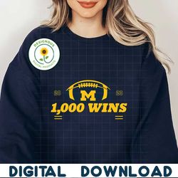 Michigan Football 1000 Wins First Team In History SVG