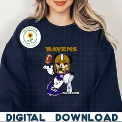 Baltimore Ravens Mickey Mouse Super Bowl SVG