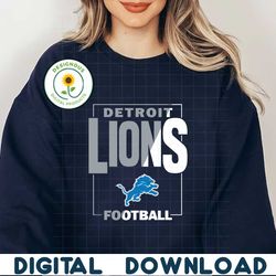 Detroit Lions Football Mascot Logo Team SVG