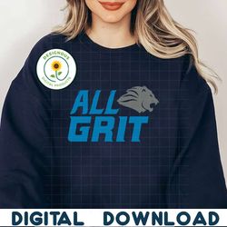 All Grit Detroit Lion Mascot Football SVG