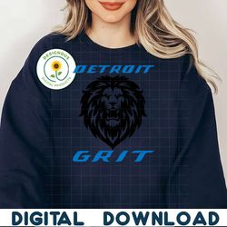 Retro Detroit Grit Lion Roar Logo SVG