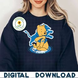 Winnie The Pooh Detroit Lions SVG