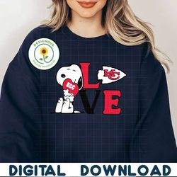 Snoopy Love Kansas City Chiefs SVG