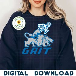 NFL Grit Football Player And Lion SVG