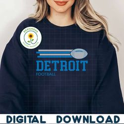 Retro Detroit Football NFL Game Day SVG