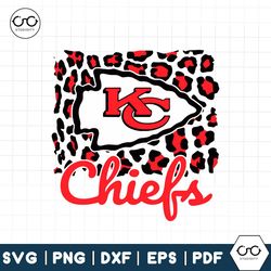 Kc Chiefs Football Leopard Logo Svg Graphic Designs Files